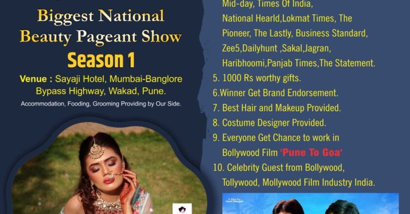 Enrol at the Biggest National Beauty Pageant Show in the Country And Get Direct Entry Into Bollywood And Work With BollyStars.