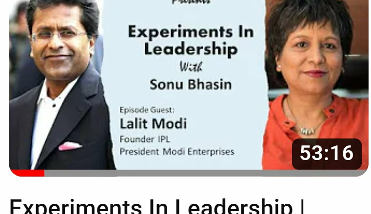 Experiments In Leadership | Lalit Modi – Always Dream Something Big & Stay With Your Dream