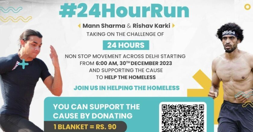 Dynamic Duo Runs the Extra Mile: 24-Hour Marathon in Delhi to Raise Funds to Support the Homeless