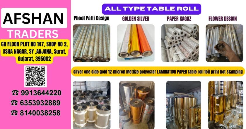AFSHAN TRADERS Revolutionizes Table Paper Roll Market with Customization and Nationwide Wholesale Delivery