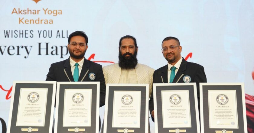 Akshar Yoga Kendraa Scripts History, Creates 5 Guinness World Records on International Yoga Day