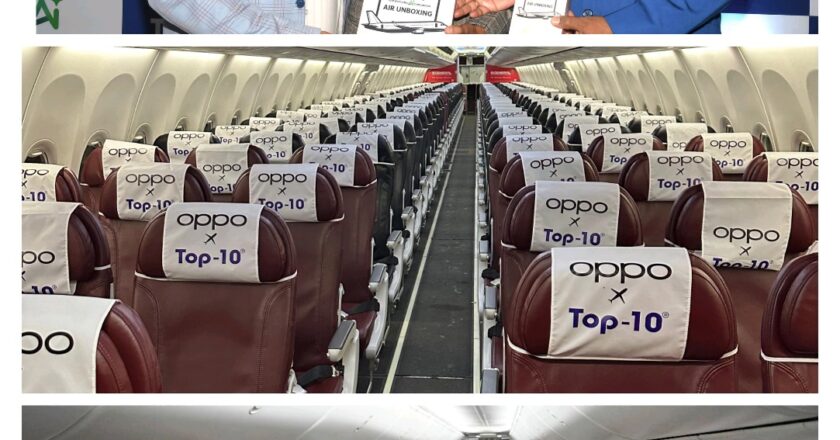 Oppo Mumbai in collaboration with Top-10 Retails Pvt. Ltd. Host World’s First In-Flight Phone Unboxing Event