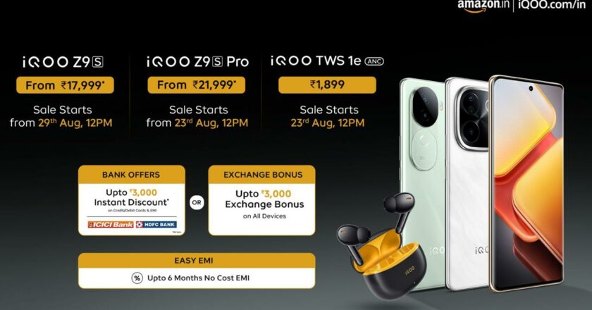 iQOO Launches Z9s Series Featuring iQOO Z9s Pro 5G and iQOO Z9s 5G, Along with First-Ever iQOO TWS 1e Earbuds