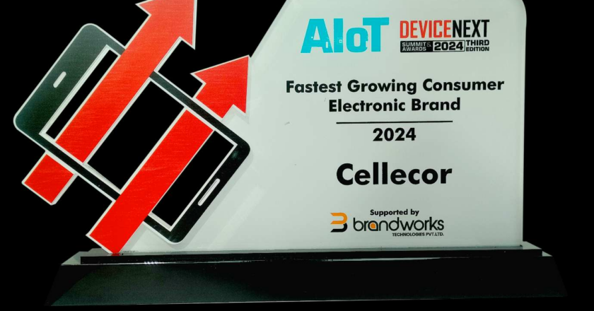 Cellecor Gadgets Limited Honoured as Fastest Growing Consumer Electronics Brand 2024 at 3rd DEVICENEXT SUMMIT & AWARDS