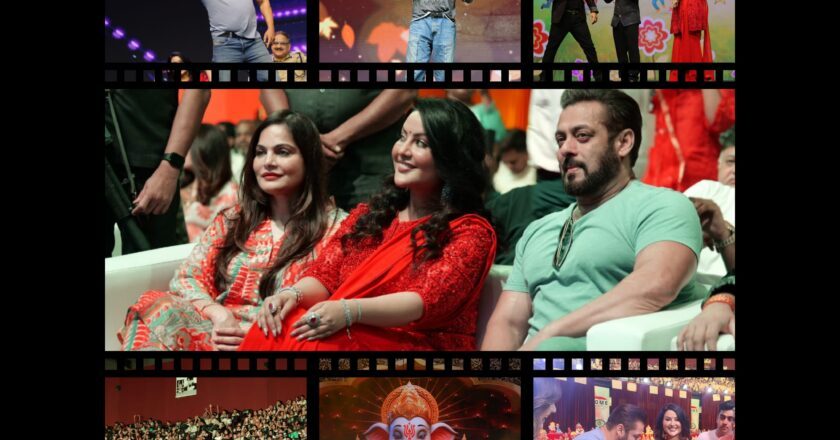 Salman Khan-Amruta Fadnavis Lead the Charge for Earth Conservation at Amruta Fadnavis’ Eco Friendly Ganesha Movement Bacche Bole Morya at Dome SVP Stadium.
