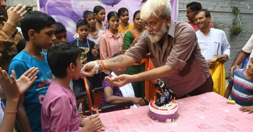 Akshara Singh’s Birthday Celebrated with Deaf and Mute Children in Patna, Father Bipin Singh Attended