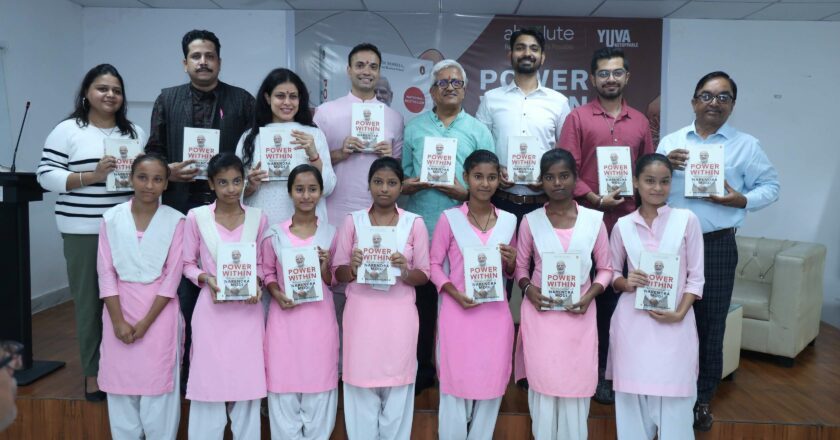 YUVA Unstoppable’s Amitabh Shah Unveils Dr. R Balu’s New Book on Narendra Modi’s Leadership at YUVA Model school in Gurgaon