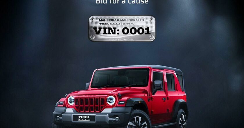 Mahindra’s First ‘THE’ SUV: Thar ROXX to be Auctioned Online for Charitable Cause