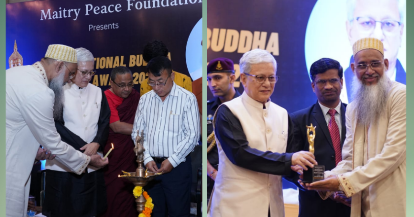 Mustafa Yusufali Gom Honored with International Buddha Peace Award by Telangana Governor