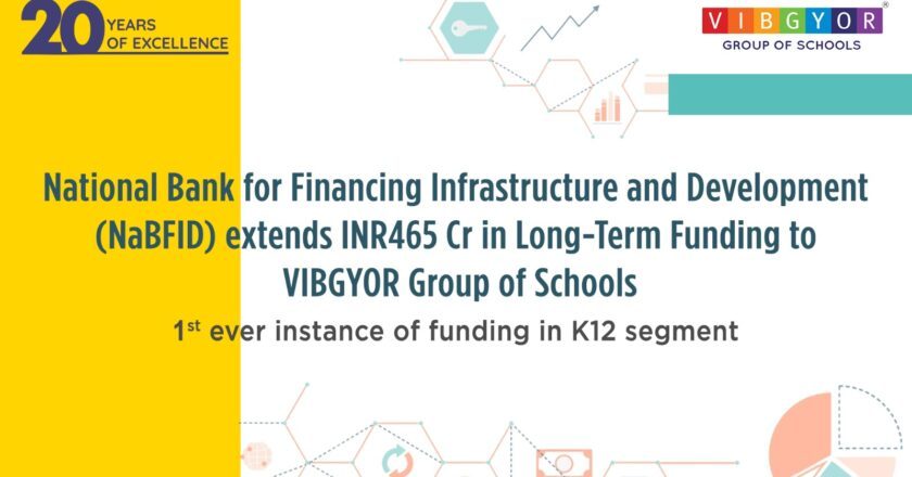 National Bank for Financing Infrastructure and Development (NaBFID) Extends INR 465 Cr in Long-Term Funding to VIBGYOR Group of Schools to Boost Educational Infrastructure in India