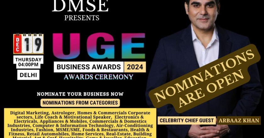 Grand Event: UGE Business Awards Show to be Held in Delhi on December 19