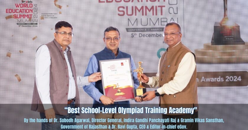 homeClass Wins Prestigious “Best School-Level Olympiad Training Academy” Award at World Education Summit 2024
