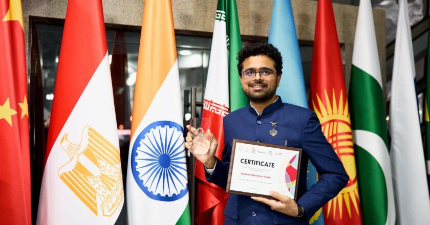 Madhish Parikh from India bags BRICS and SCO Young Leaders Award in Russia