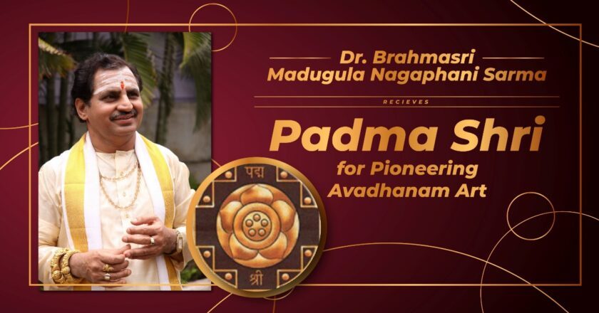 Dr. Brahmasri Madugula Nagaphani Sarma Honored with Padma Shri for His Contributions to Sanskrit and Telugu Literature