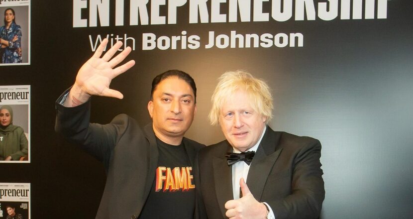 Fame King Sheeraz Hasan Crowned “Legend of Entrepreneurship” by Entrepreneur Middle East, With Boris Johnson’s Enthusiastic Endorsement