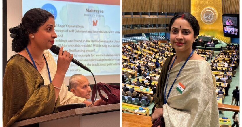 United Nation Hosts Smt Renuka Pundrik Goswami for Vedic Empowered Women. Recognised Nimai Pathshala at the event