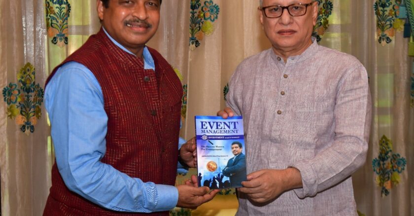 Telangana Governor  re- launches Abhijeeth Bhattacharjee’s  Event Management Book  at Raj Bhavan Hyderabad.