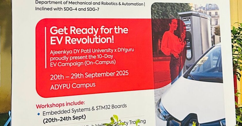 India’s First High Voltage EV Safety Training to be Hosted at ADYPU, Pune from 25th–29th September 2025