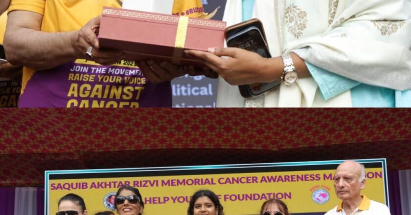 7th Saquib Rizvi Memorial Cancer Awareness Marathon attended by MP Varsha Gaikwad, Ameesha Patel and Anu Aggarwal along with celebrities from all walks of life